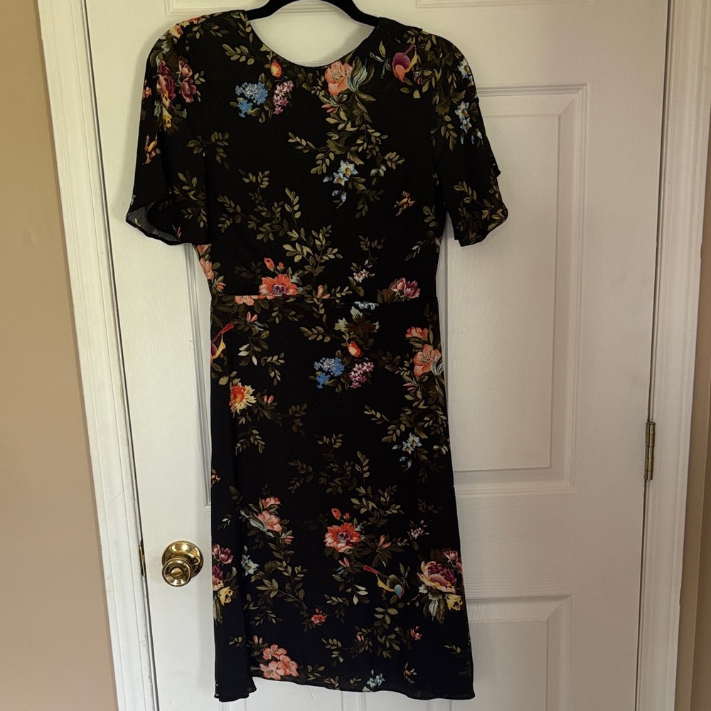 Floral Black Dress